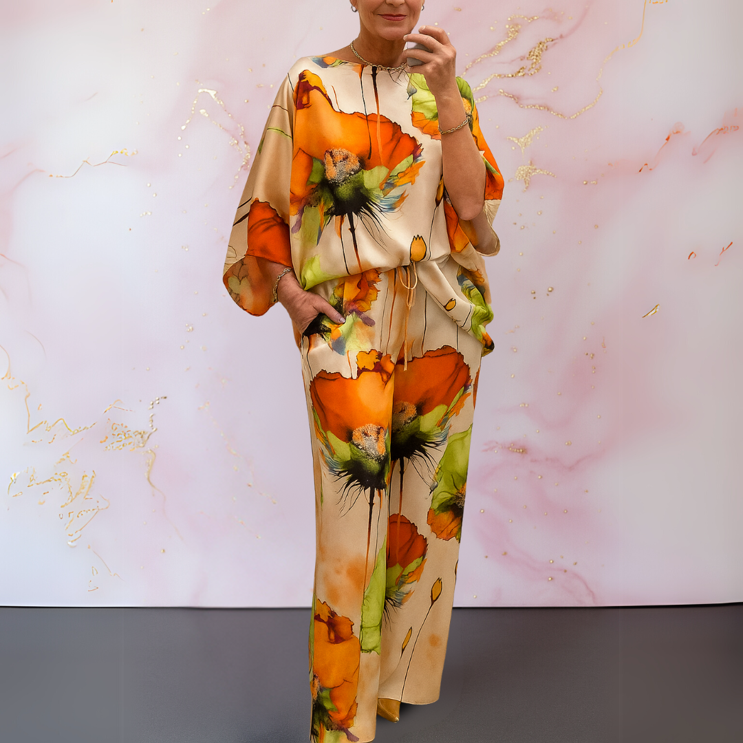 Maelora | Two-Piece Satin Set for Women