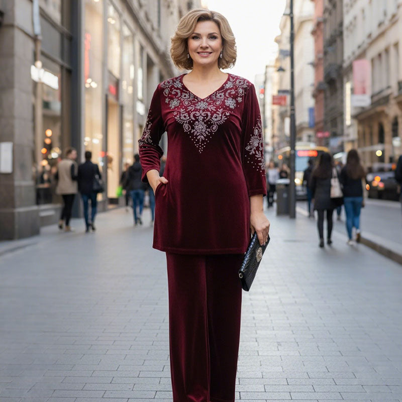 Elvire | Two-Piece Velvet Set