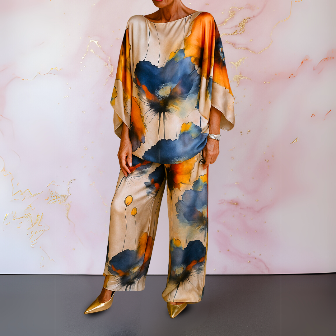 Maelora | Two-Piece Satin Set for Women