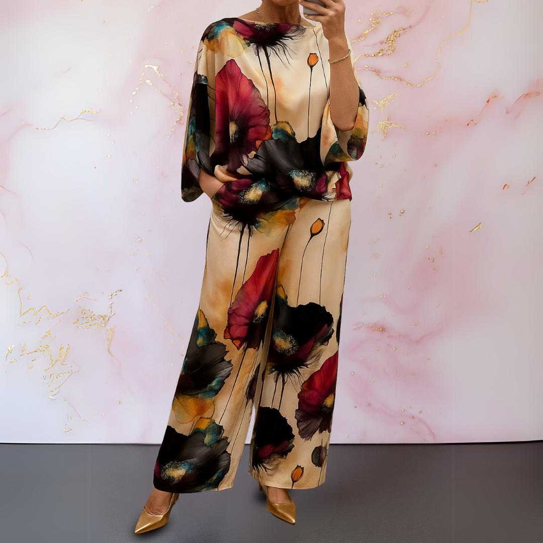 Maelora | Two-Piece Satin Set for Women