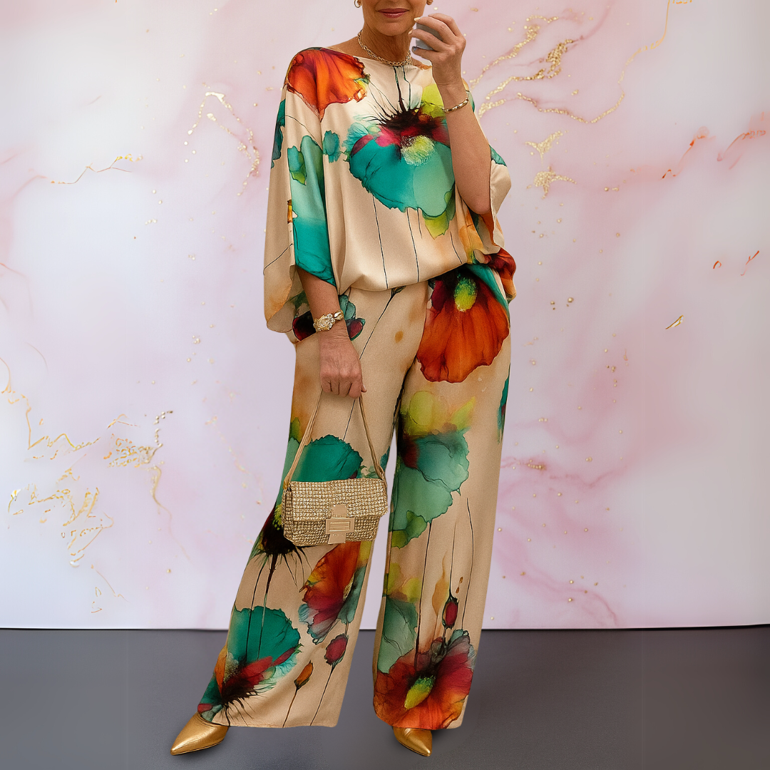 Maelora | Two-Piece Satin Set for Women
