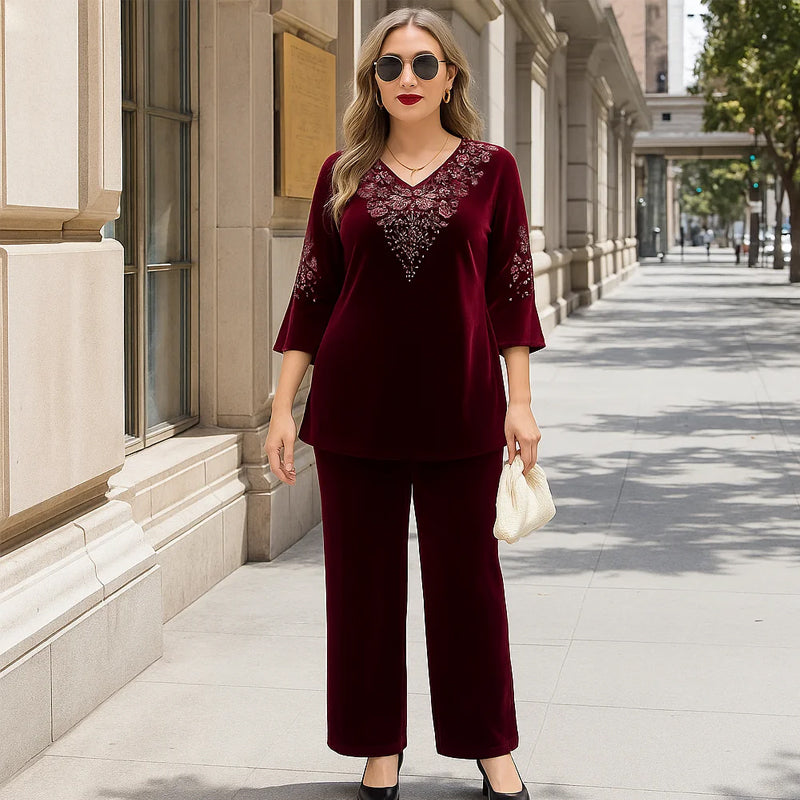 Elvire | Two-Piece Velvet Set