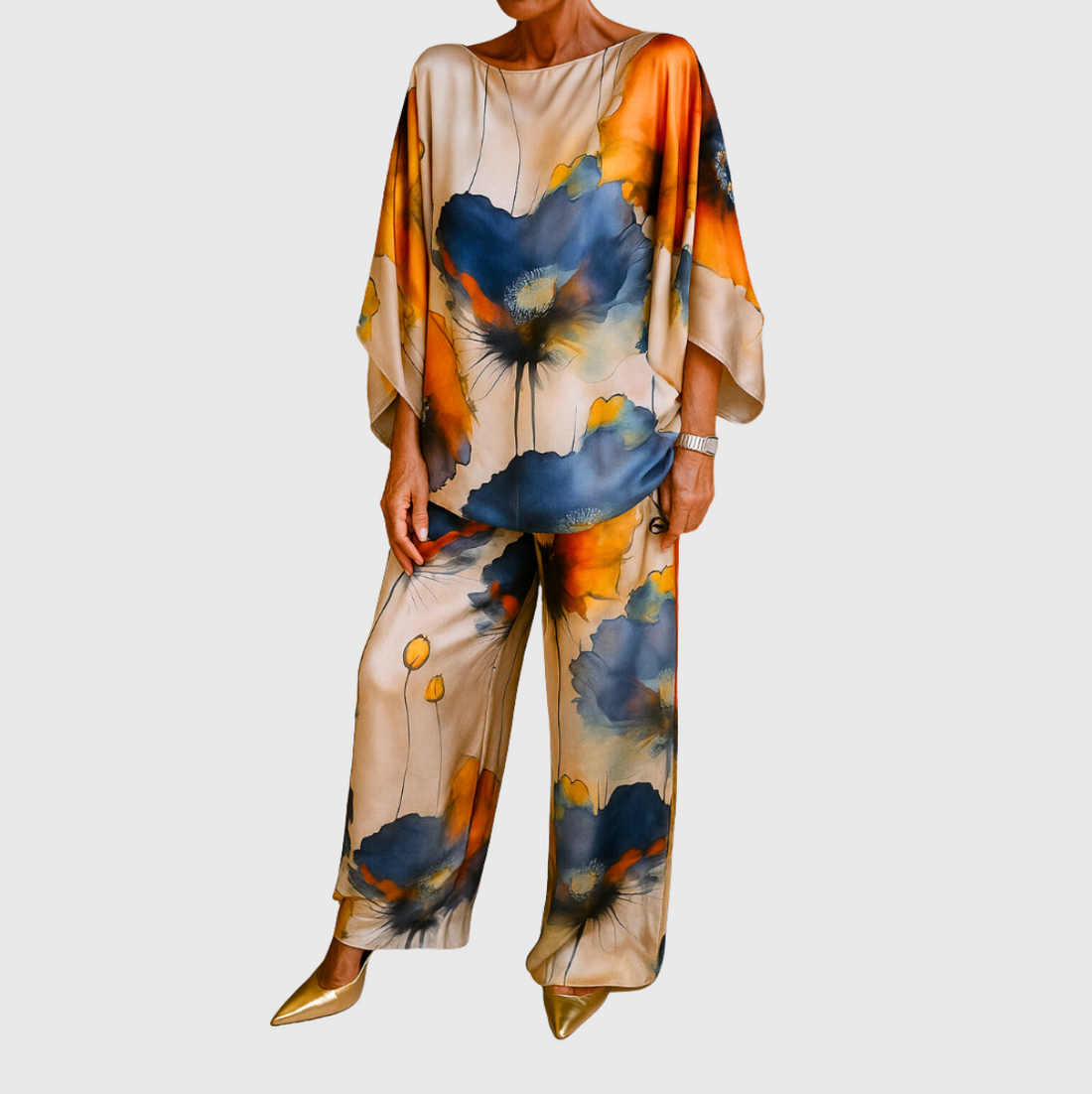 Maelora | Two-Piece Satin Set for Women