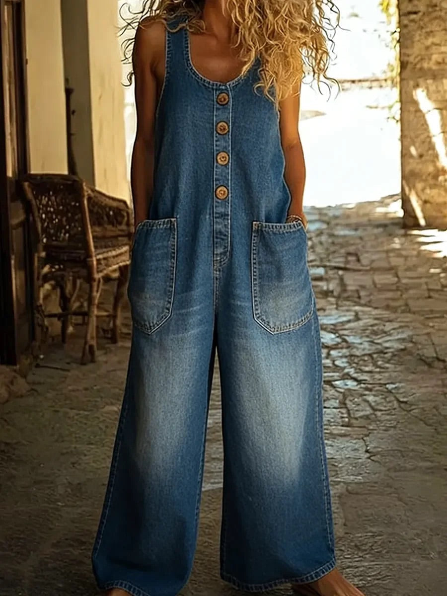 Valentina | Vintage Denim Dungarees