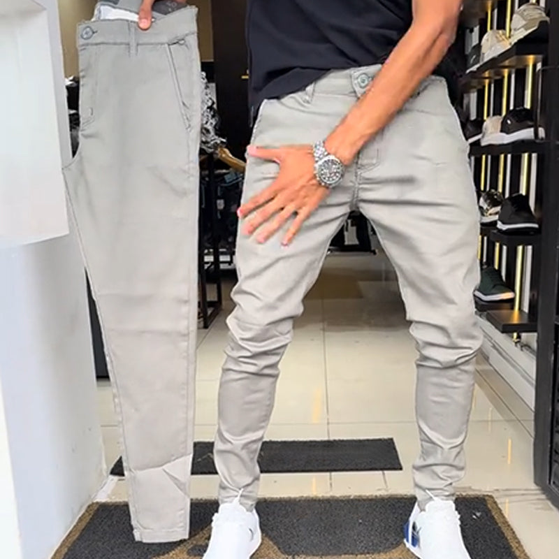 Men’s Slim-Fit Casual Solid Color Pants（50% OFF）
