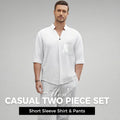 Men's Trendy Cotton Linen Top & Pants Two-Piece Set🎉BIG SALE-50% OFF