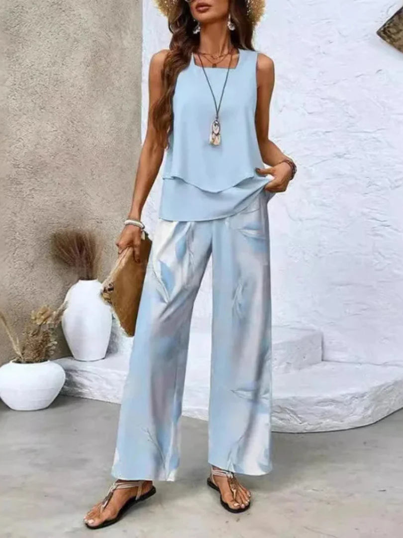 Ovelynraâ„¢ | Mouwloze top en wijde broek