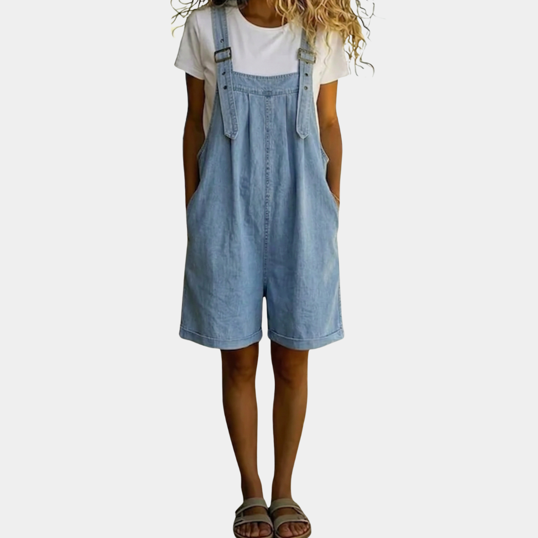 Isabel | Short Denim Jumpsuit