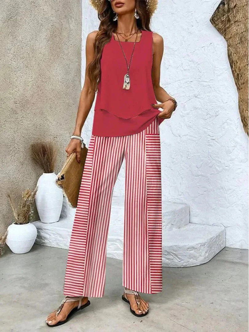 Ovelynraâ„¢ | Mouwloze top en wijde broek