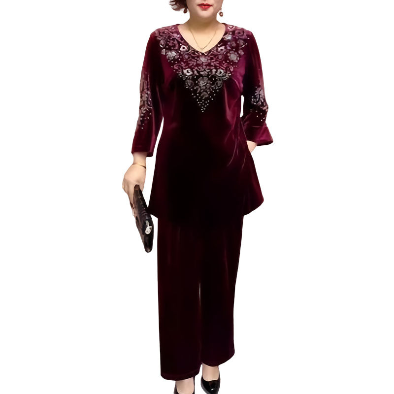 Elvire | Two-Piece Velvet Set