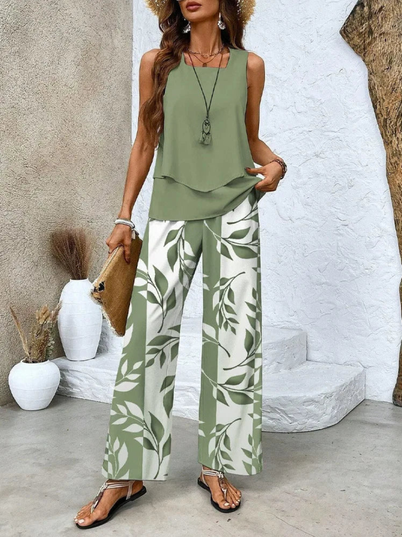 Ovelynraâ„¢ | Mouwloze top en wijde broek