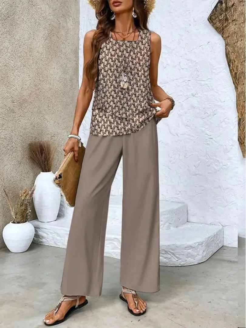 Ovelynraâ„¢ | Mouwloze top en wijde broek