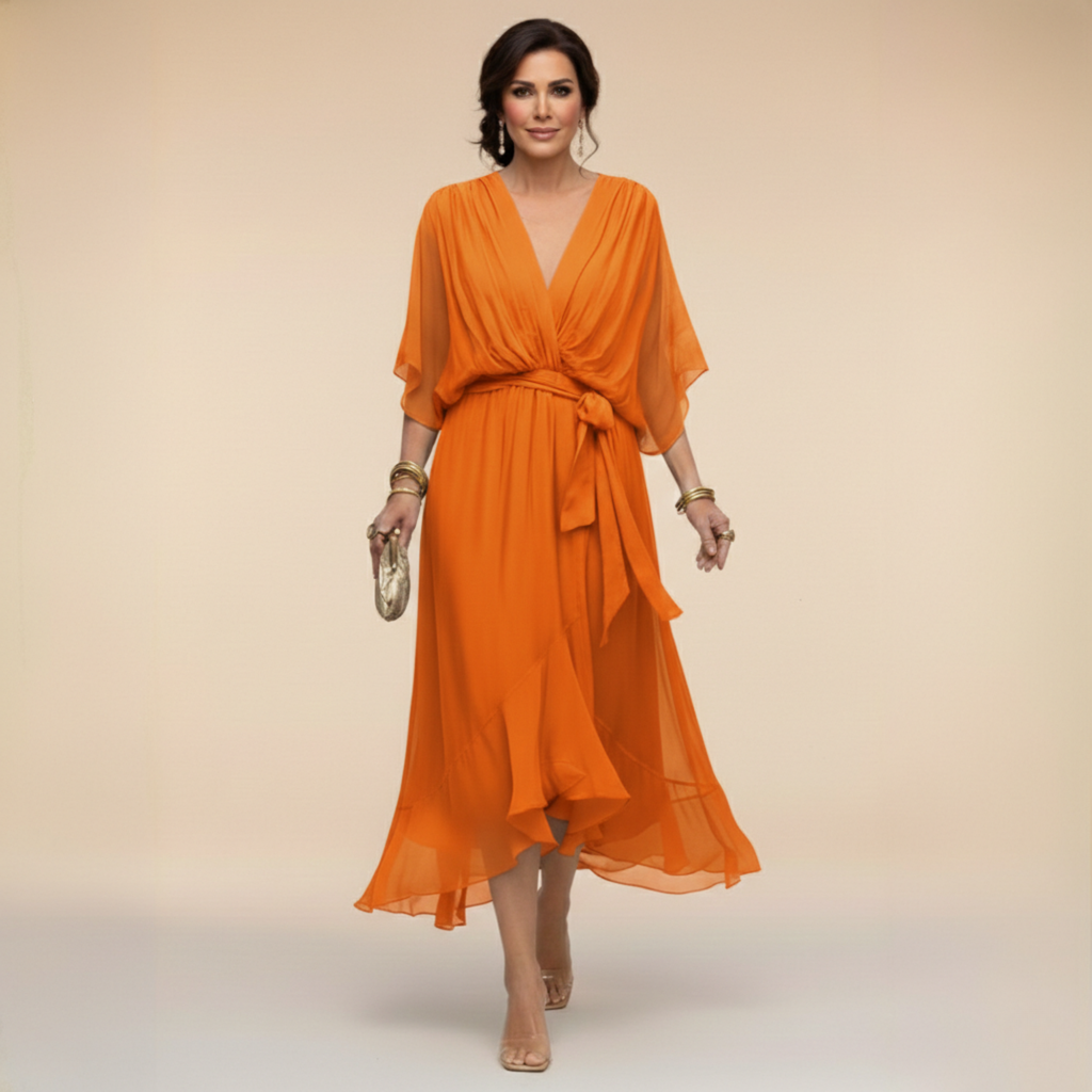 Serena™ | V-loot jurk met etherische elegantie