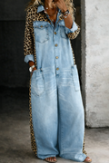 Amanda | Long-sleeve denim jumpsuit