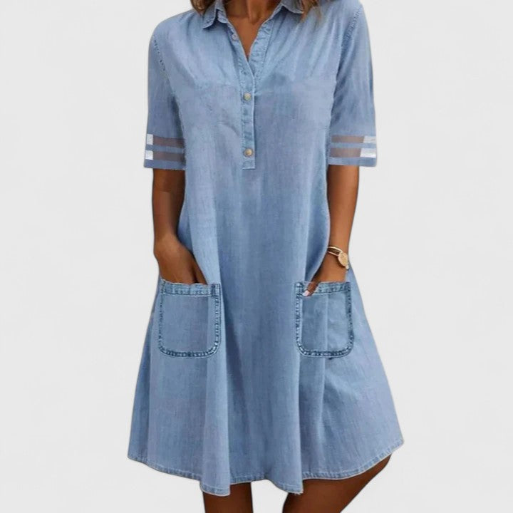 Lucía - Denim Dress that Flatters the Silhouette