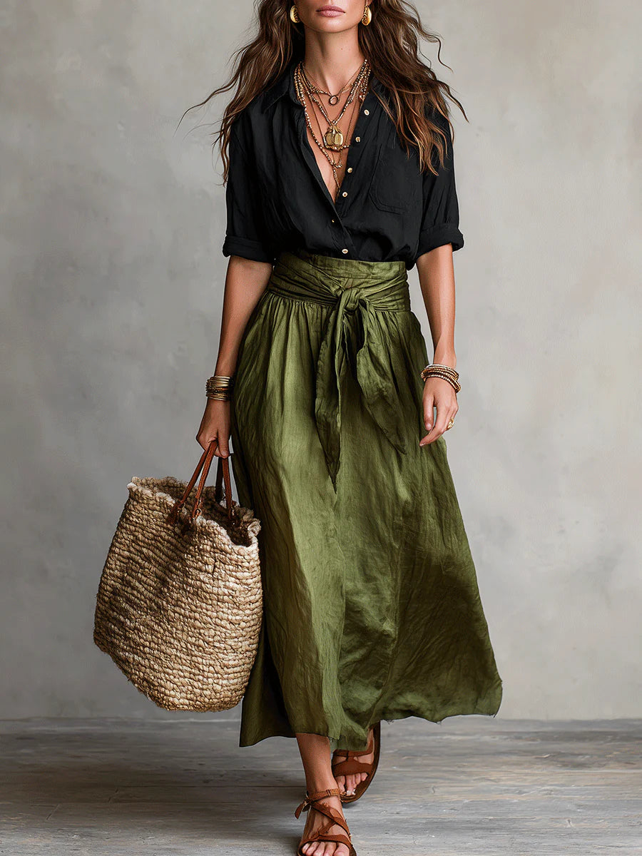 Vera | Two-Piece Midi Skirt Set