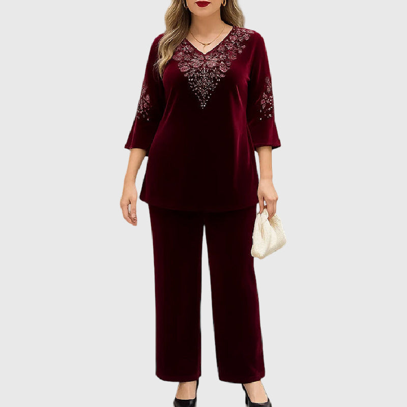 Elvire | Two-Piece Velvet Set