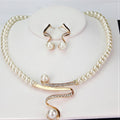 Elegante Natuurlijke Parel Halsketting Set
