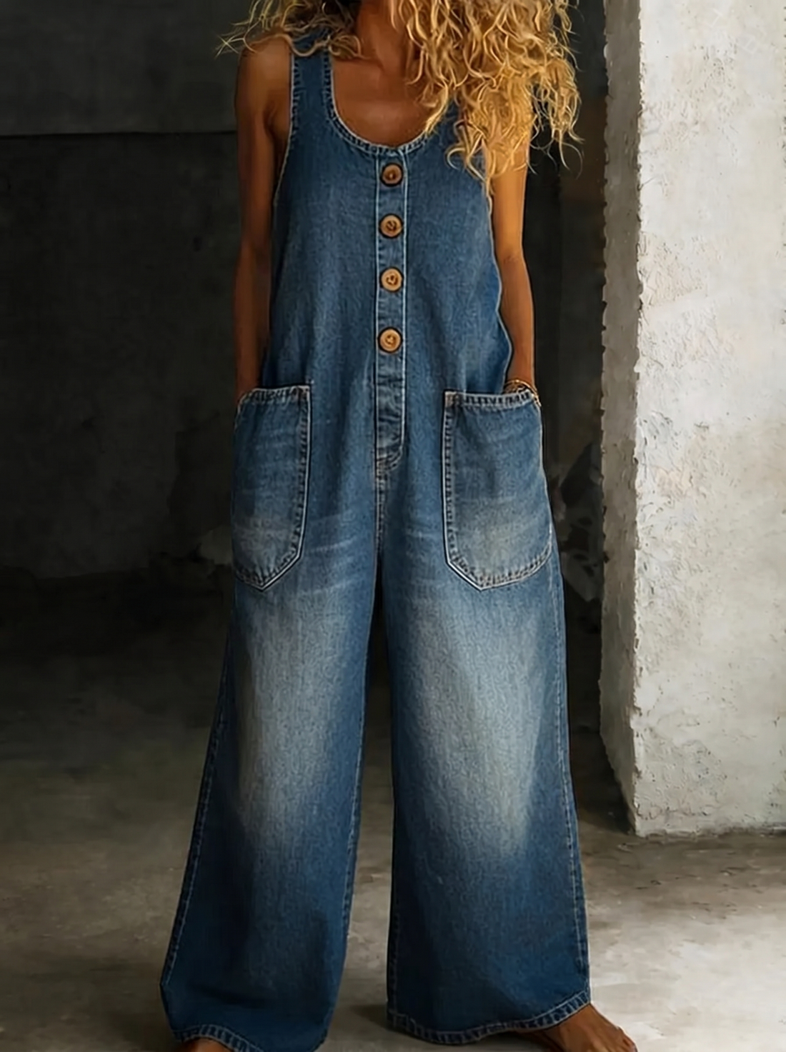Valentina | Vintage Denim Dungarees