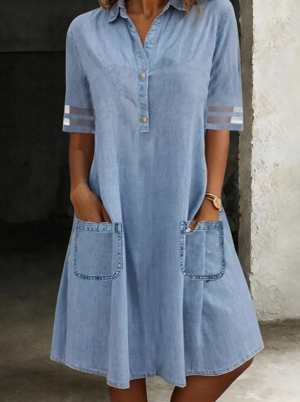 Lucía - Denim Dress that Flatters the Silhouette