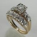 Vintage Sprankelende Gouden Ring