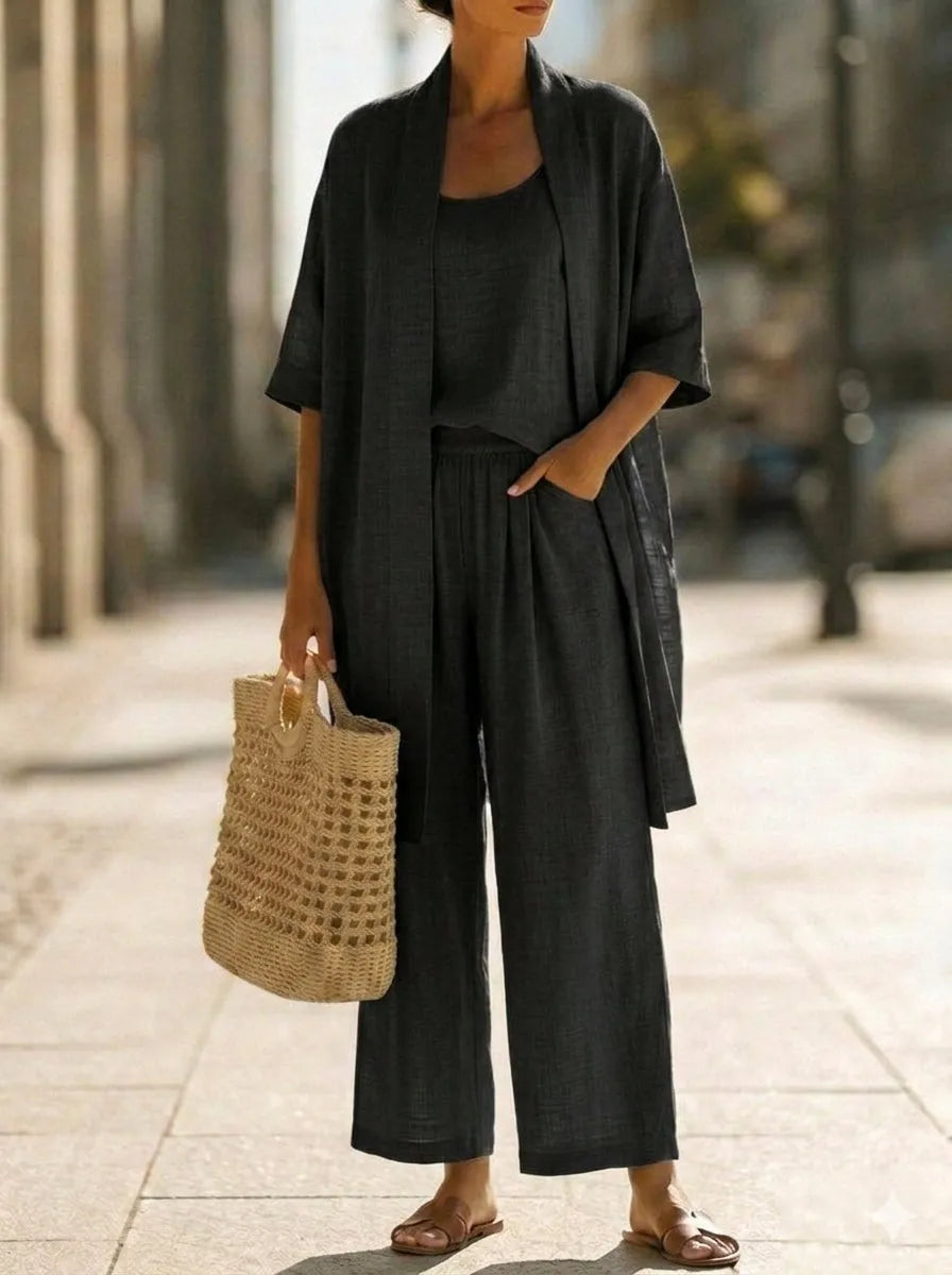 Lightweight, Breathable and Elegant Minimalist 3-Piece Set