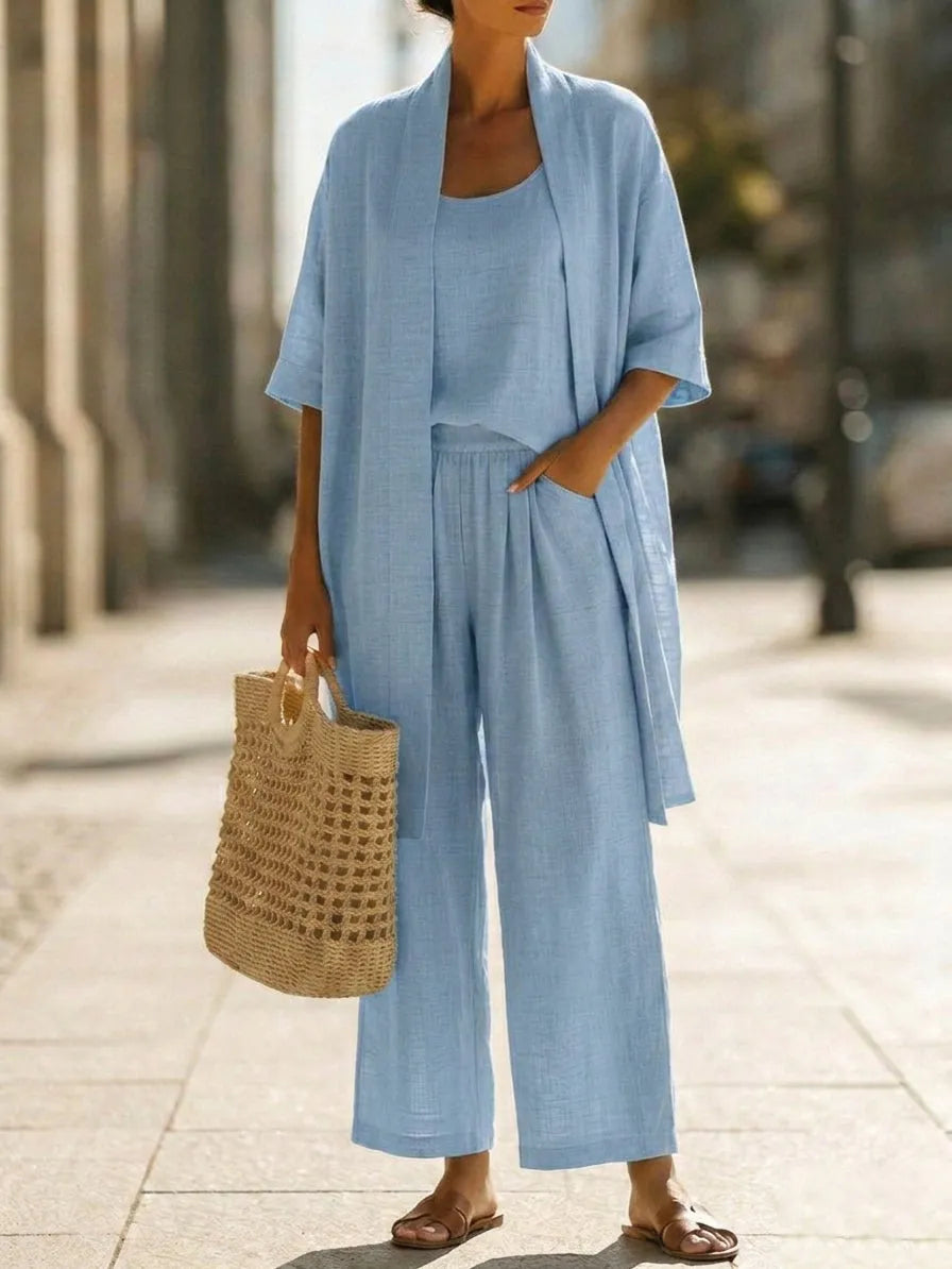 Lightweight, Breathable and Elegant Minimalist 3-Piece Set
