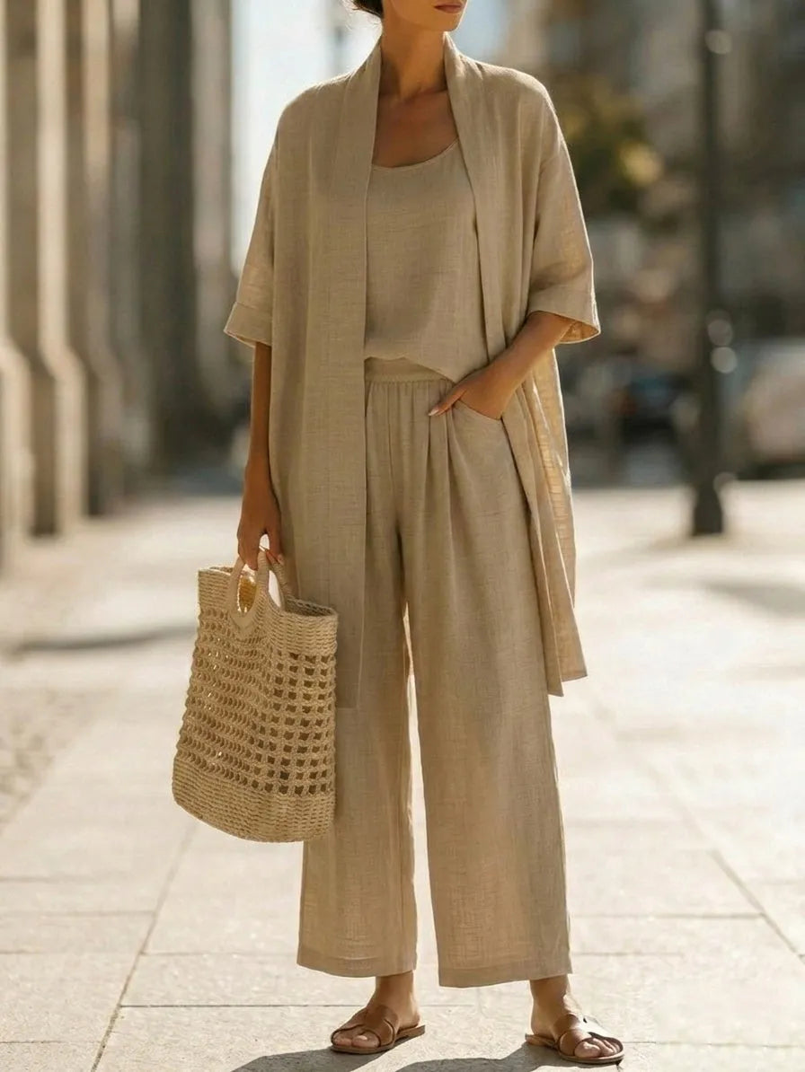 Lightweight, Breathable and Elegant Minimalist 3-Piece Set